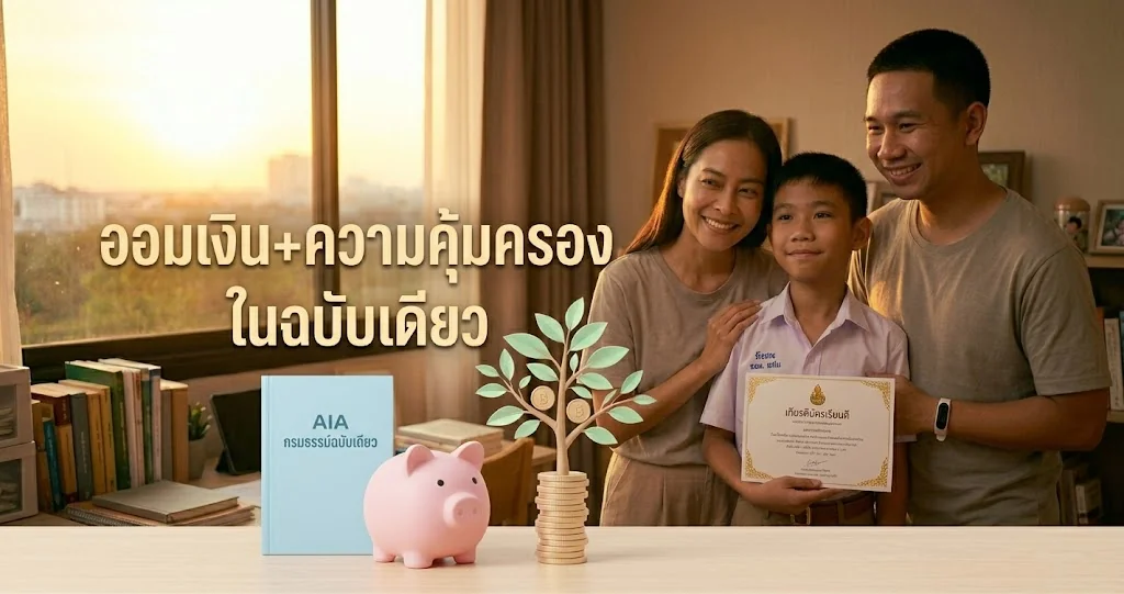 ประกันสะสมทรัพย์ AIA ออมเงินมีวินัยพร้อมคุ้มครองชีวิต
