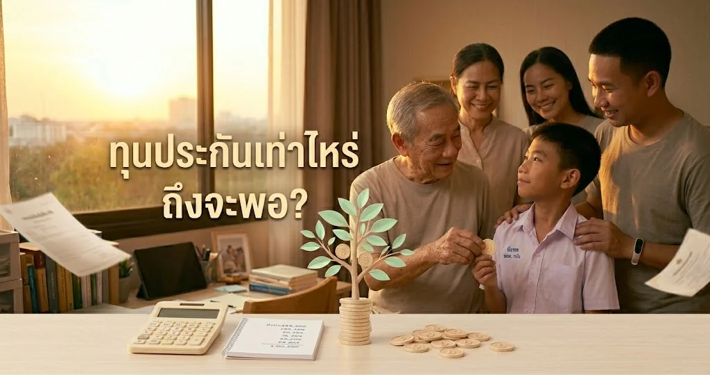 ทำประกันชีวิตเท่าไรถึงพอ วิธีคำนวณทุนประกันที่เหมาะสมกับครอบครัว