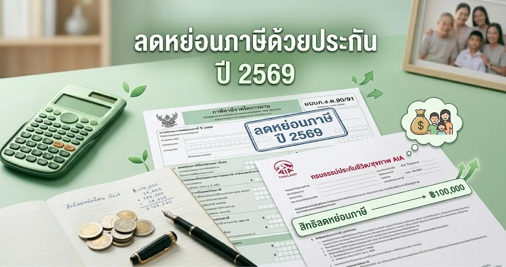 ลดหย่อนภาษีด้วยเบี้ยประกันชีวิตและสุขภาพ ประหยัดภาษีได้สูงสุด 100,000 บาท